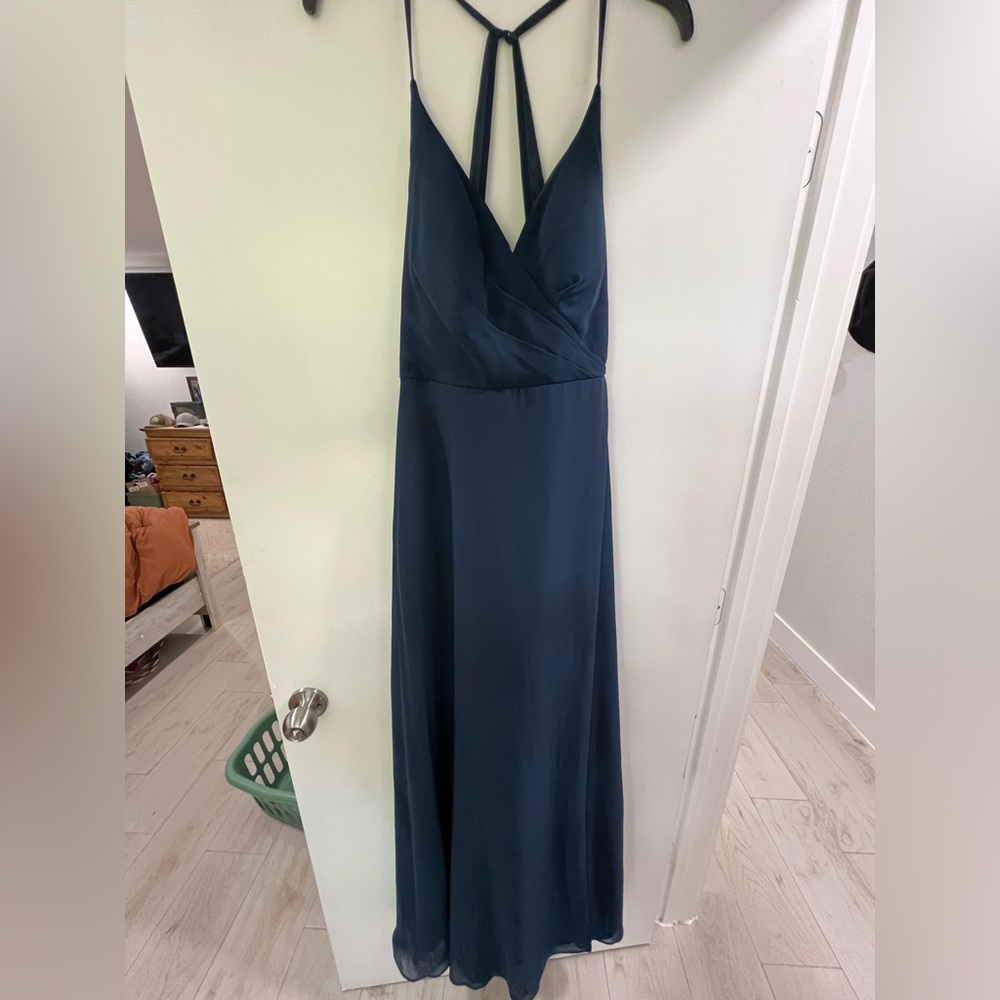 Azazie Davis Chiffon Dark Navy Dress